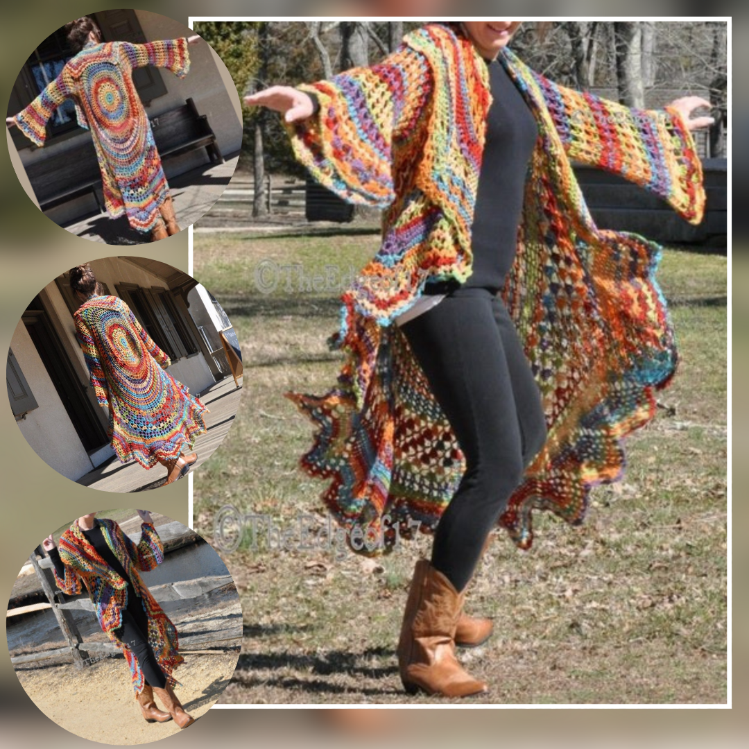 Bohemian Hippie Sweater Crochet PATTERN Solanly