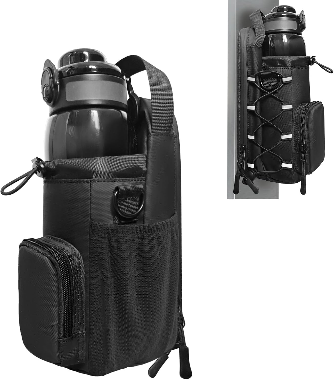 Magnetic Gym Bag – Small Black Sports Bag with Water Bottle Holder for Men & Women, Fitness Gift & Gym Accessory Solanly