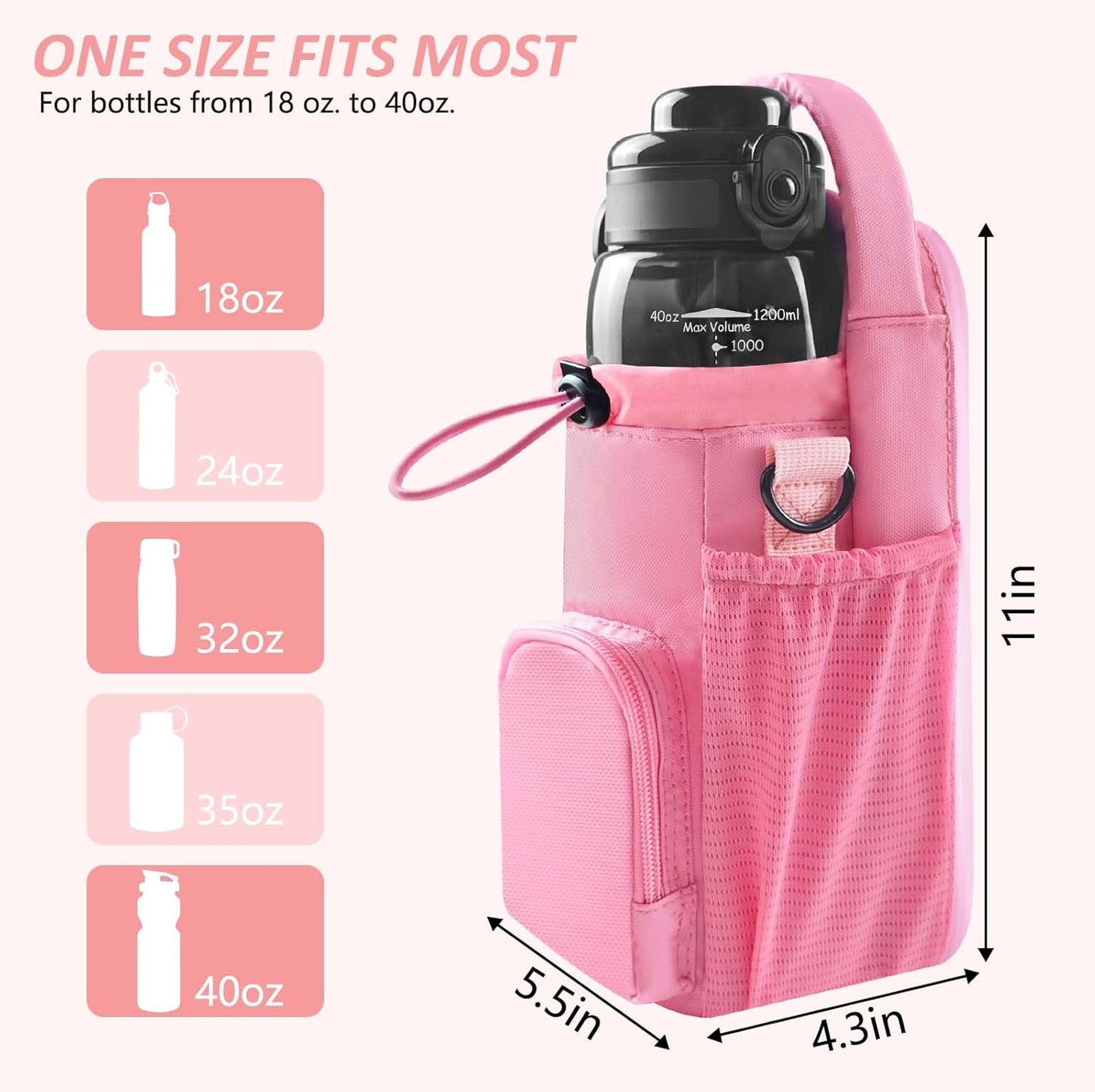 Magnetic Gym Bag for Women and Men – Small Pink Crossbody Bag with Water Bottle & Phone Holder, Gym Accessories & Fitness Gift Solanly