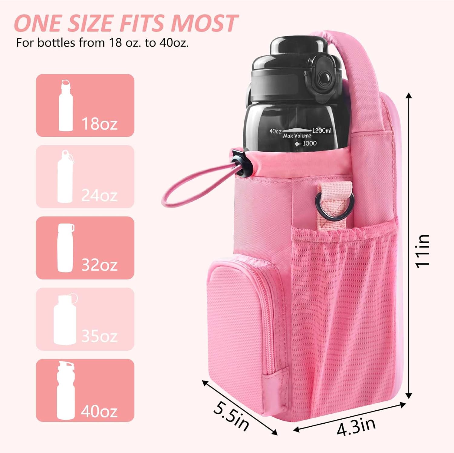 Magnetic Gym Bag for Women and Men – Small Pink Crossbody Bag with Water Bottle & Phone Holder, Gym Accessories & Fitness Gift Solanly