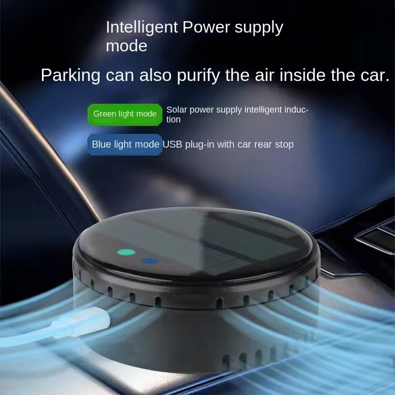 Solar-Powered Air Purifier for Car and Home – Negative Ion and Ozone Disinfection Device Solanly
