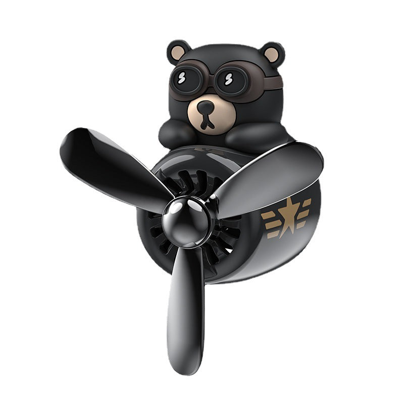 Hako Bear Car Air Freshener – Cute Pilot Design for Air Vent Aromatherapy Solanly