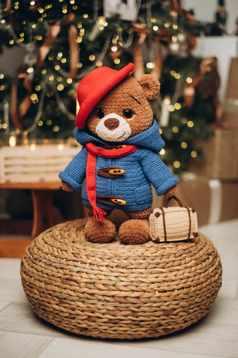 🧳 Teddy Bear Traveler Crochet Pattern Solanly