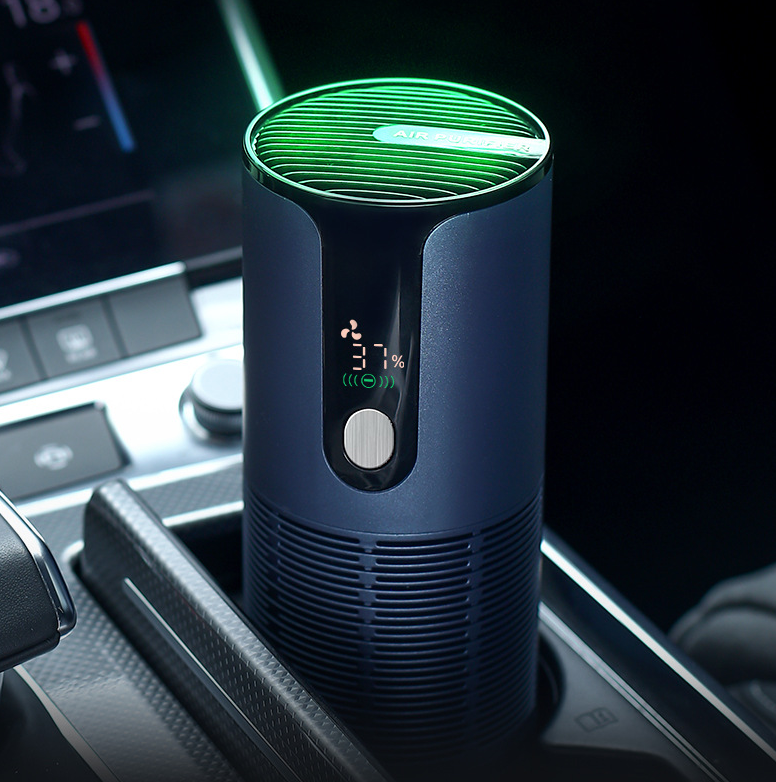 USB Car Air Purifier with UVC Light and Negative Ion Generator – Smoke and Odor Remover Solanly