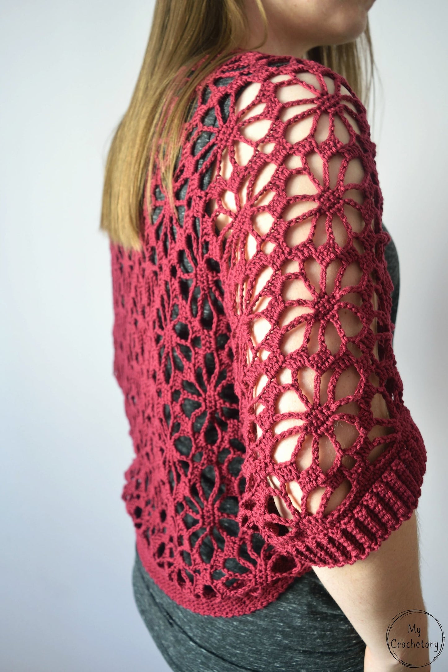 Meadow Lace Crochet Shrug Solanly
