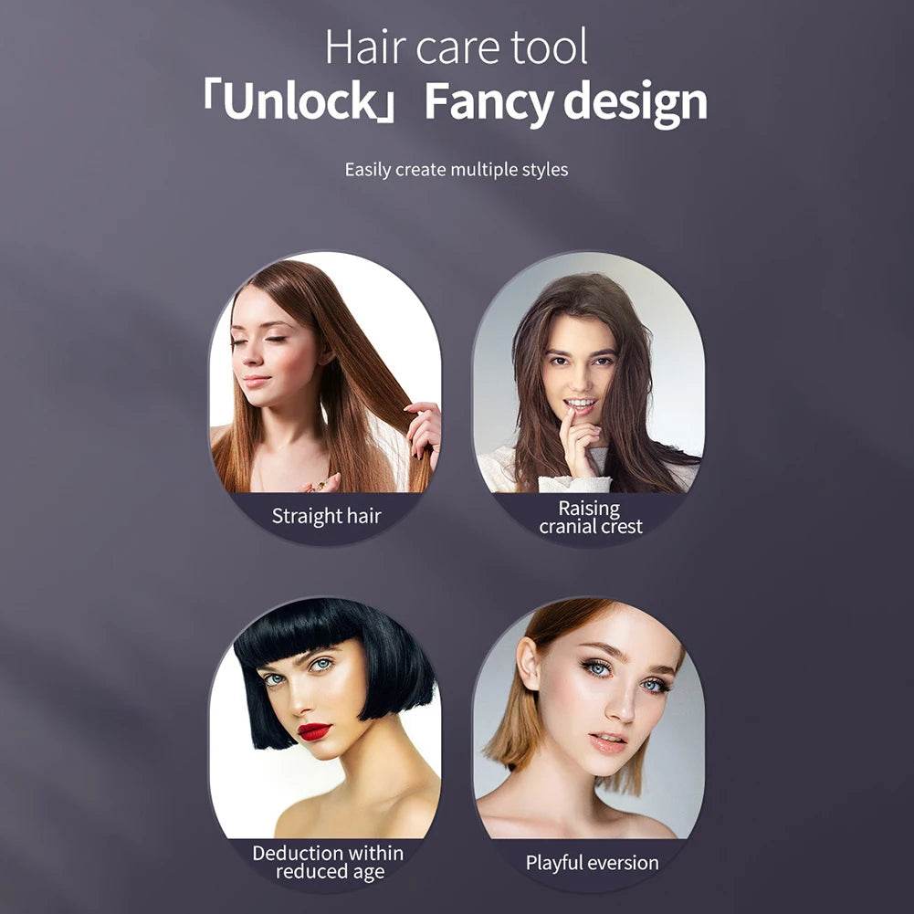 Portable Cordless Hair Straightener Brush Comb - Solanly