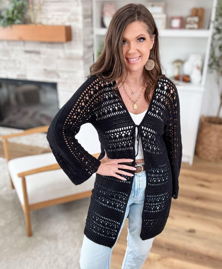 Caribbean Breeze Cardigan Pattern, Lace Cardigan Sizes Xs-5X Solanly