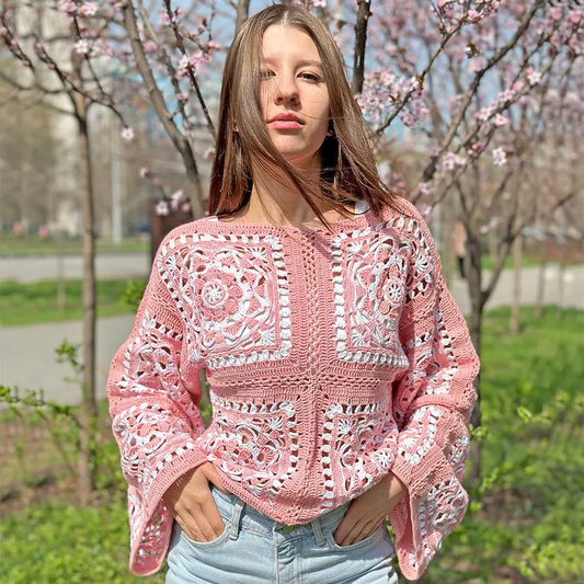 🌼 Daisy Granny Square Sweater Pattern Solanly
