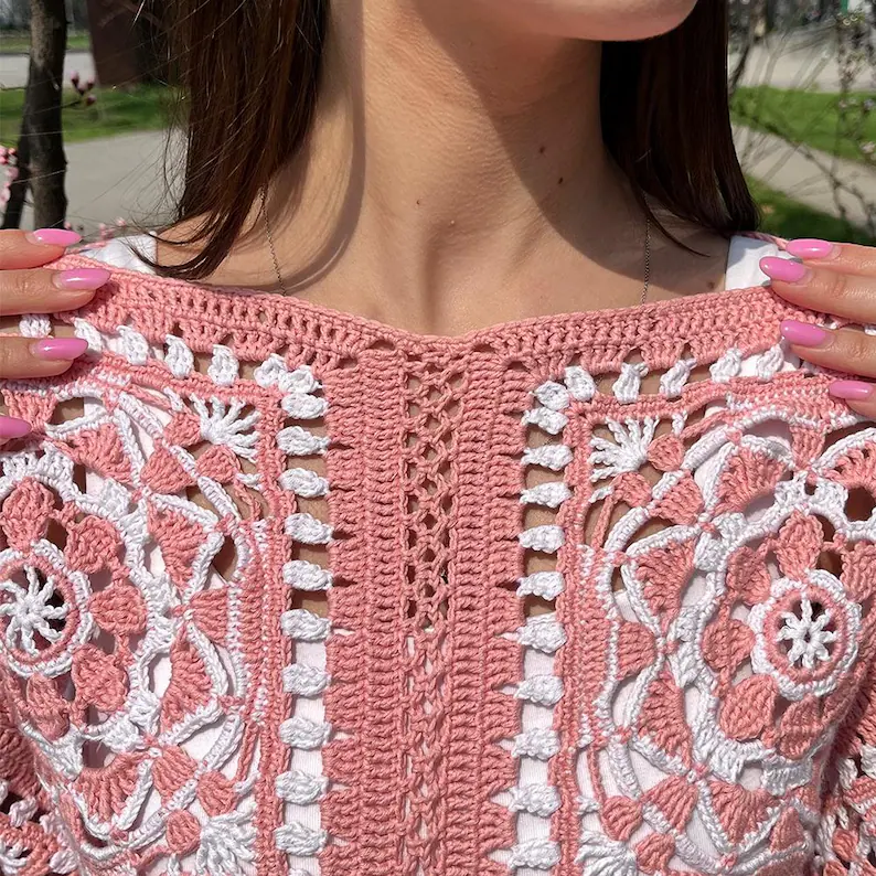 🌼 Daisy Granny Square Sweater Pattern Solanly