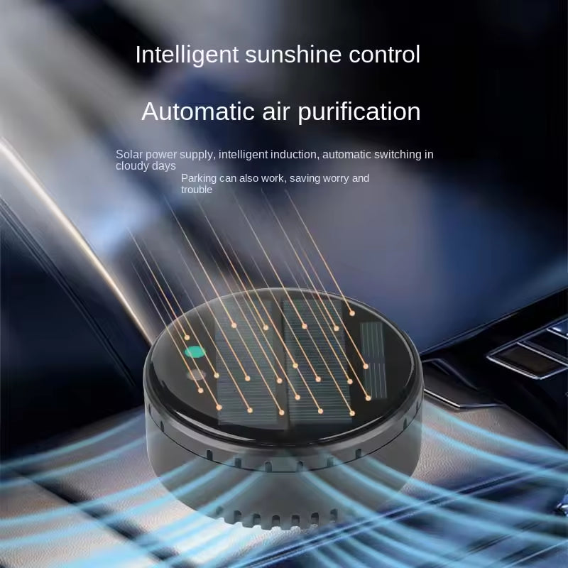 Solar-Powered Air Purifier for Car and Home – Negative Ion and Ozone Disinfection Device Solanly