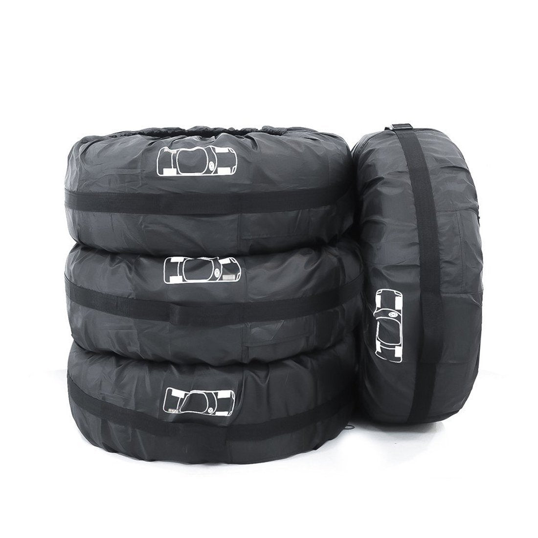 Tire protection cover Oxford cloth waterproof car spare tire cover car tire cover 4 per set Solanly