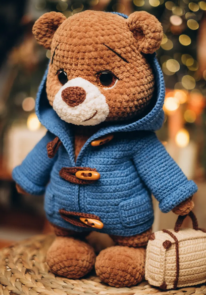 🧳 Teddy Bear Traveler Crochet Pattern Solanly