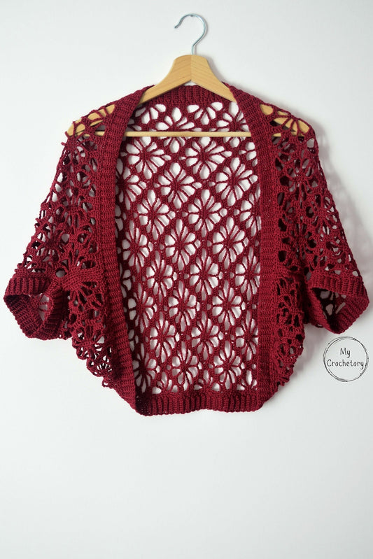 Meadow Lace Crochet Shrug Solanly
