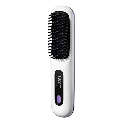 Portable Cordless Hair Straightener Brush Comb - Solanly