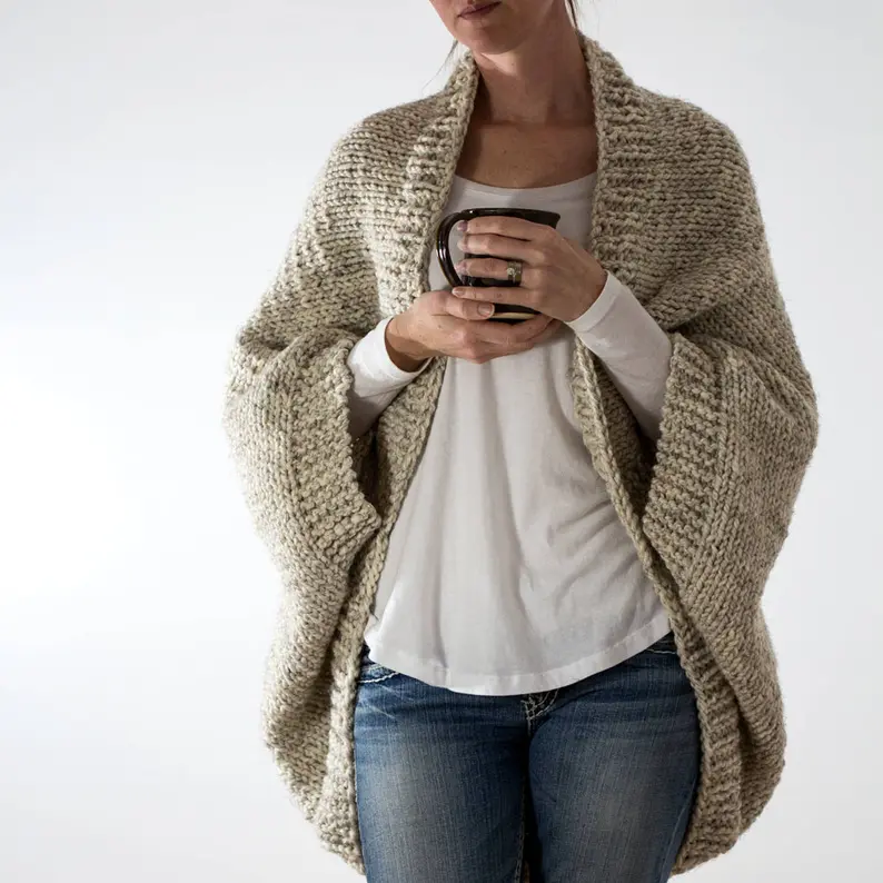 Super Easy Chunky Shrug Knitting Pattern Solanly
