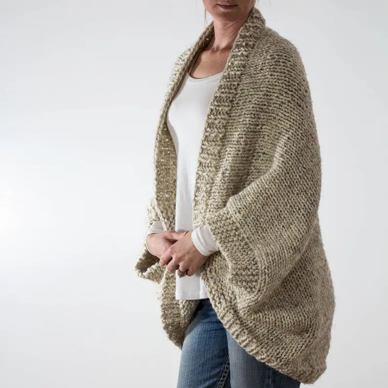 Super Easy Chunky Shrug Knitting Pattern Solanly