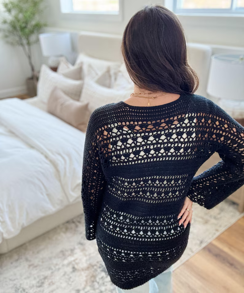 Caribbean Breeze Cardigan Pattern, Lace Cardigan Sizes Xs-5X Solanly