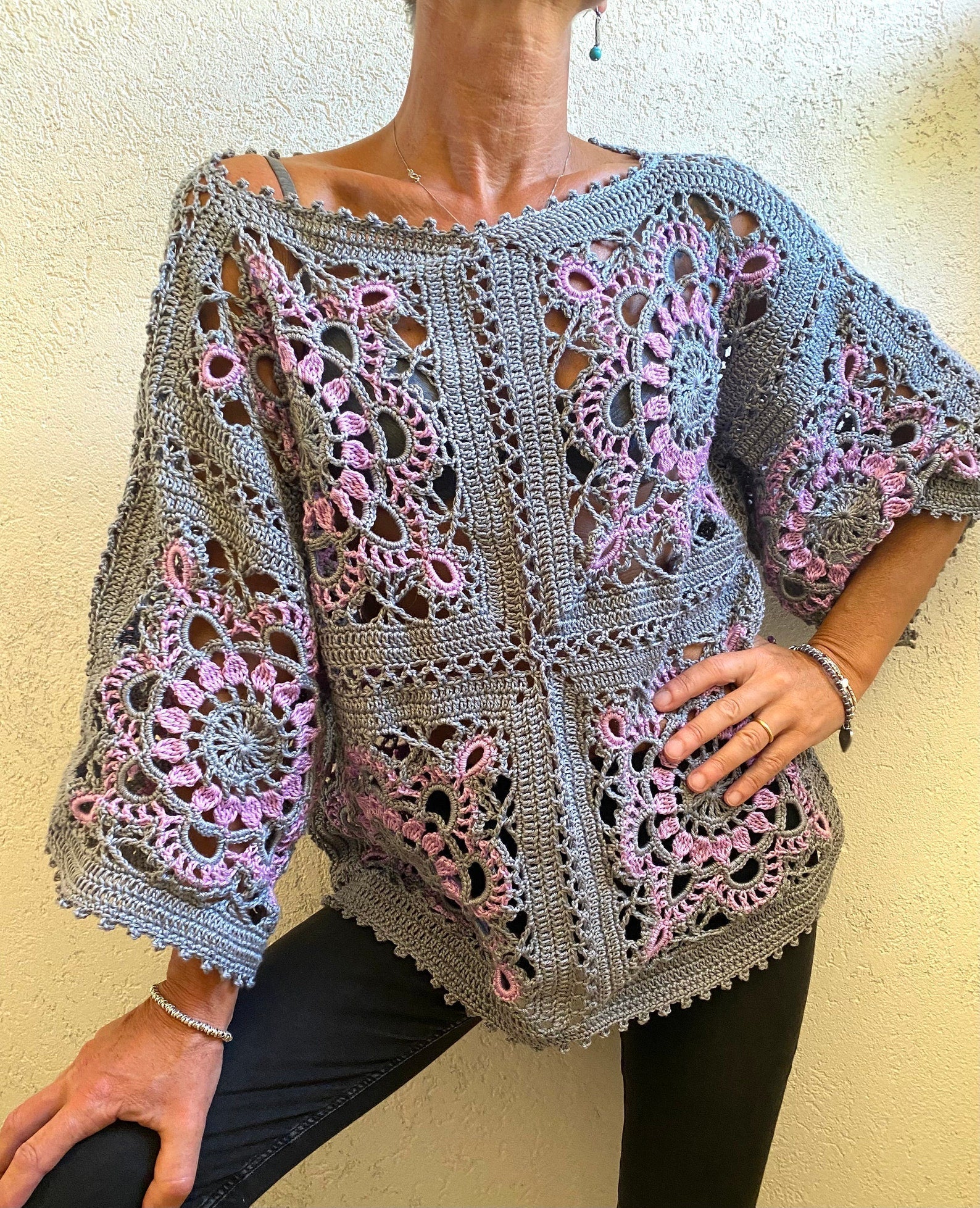 CLAS TOP Granny Square, crochet pattern Solanly