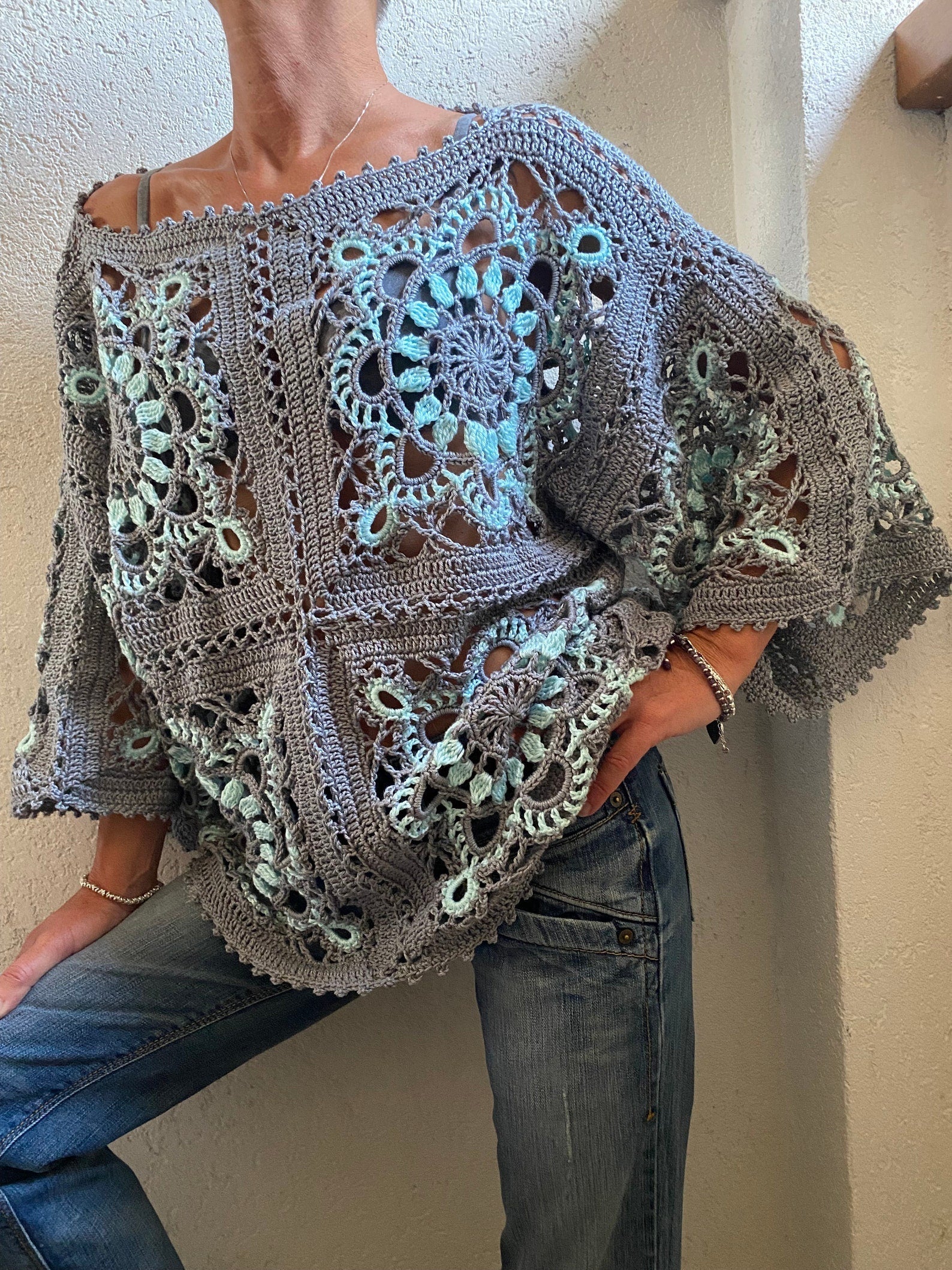 CLAS TOP Granny Square, crochet pattern Solanly
