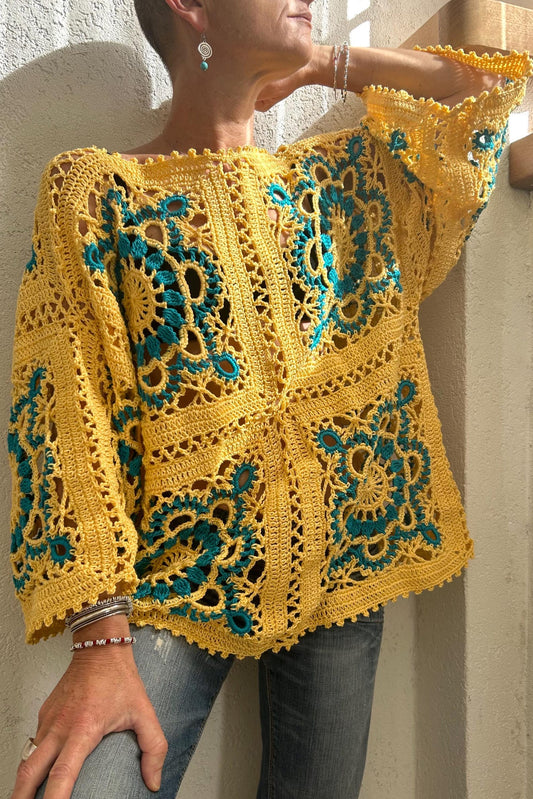CLAS TOP Granny Square, crochet pattern Solanly