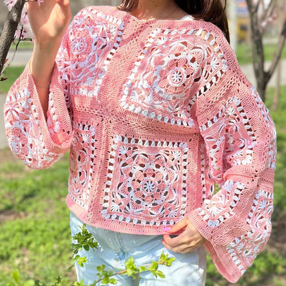 🌼 Daisy Granny Square Sweater Pattern Solanly