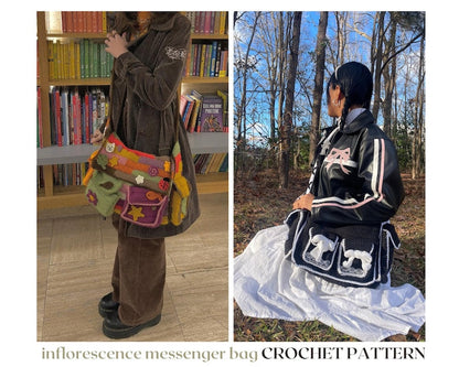 inflorescence messenger bag crochet pattern Solanly